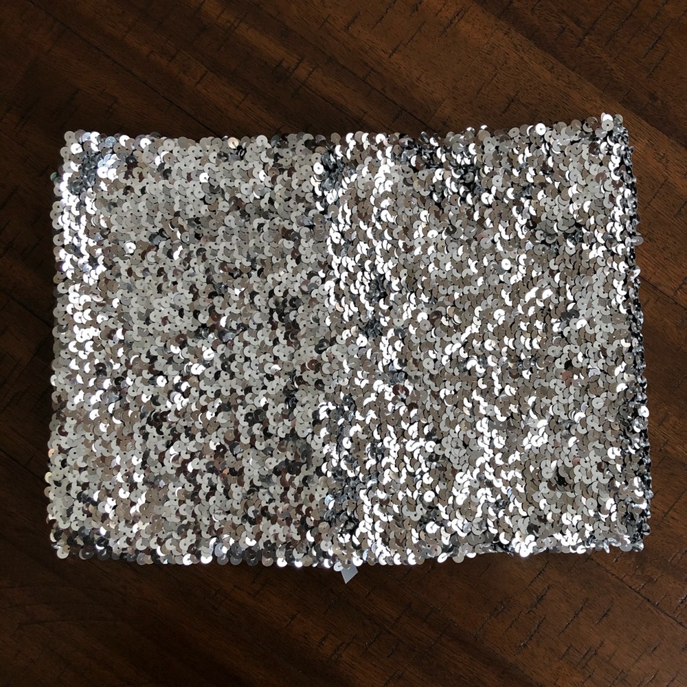 Pink Victoria’s Secret silver sequin tube top